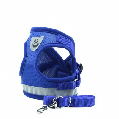 gilet harnais chat variant bleu