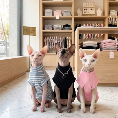 gilet pour chats sphynx Coton Doux couleurs disponibles