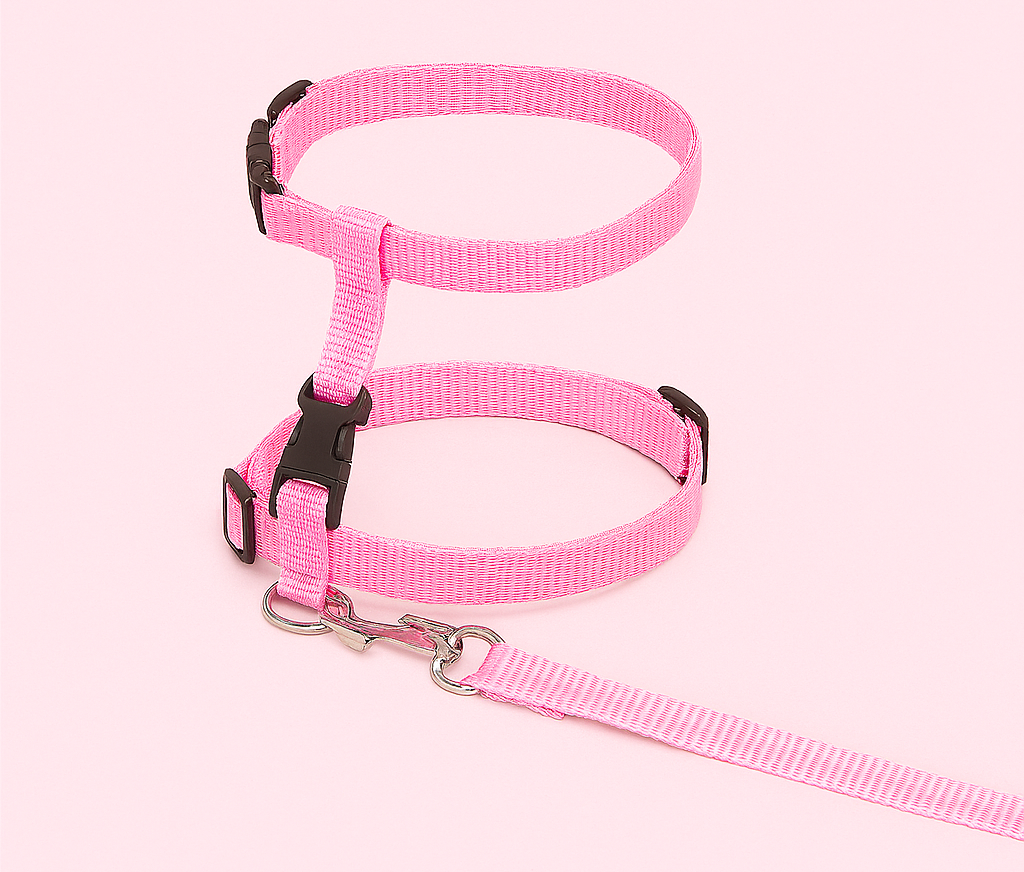 harnais chat KitCat variante rose