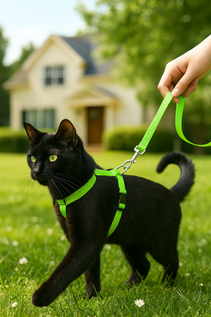 harnais chat KitCat vert chat