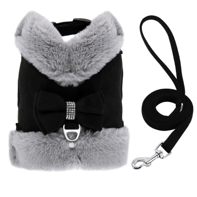 harnais chat avec laisse variante noire