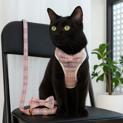 harnais pour chat trio rose mignon