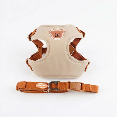 harnais pour chats Ourson beige avec laisse