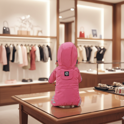 impermeable pour chat rose présentoir