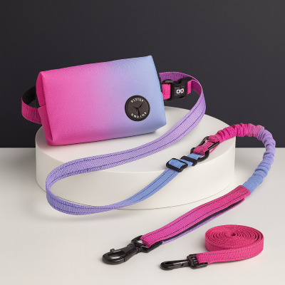 laisse chat ceinturon rose mauve