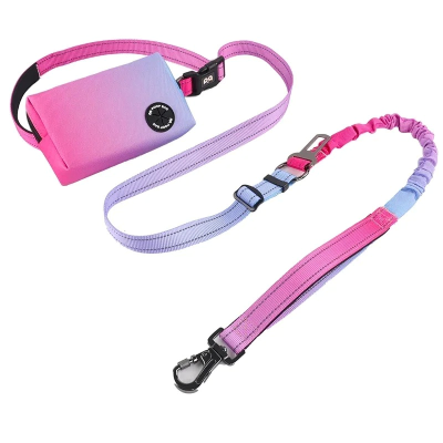 laisse pour chat rose et mauve
