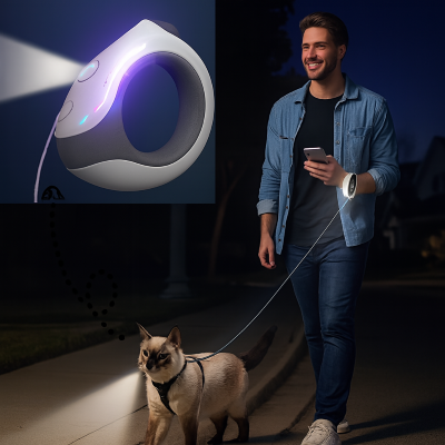 Laisse pour chat | Mains Libres DEL