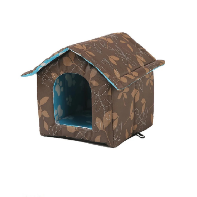 maison pour chat brune