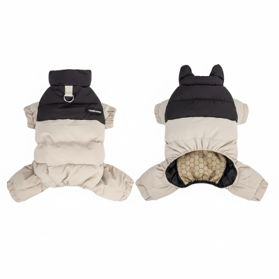 manteau hiver chat beige