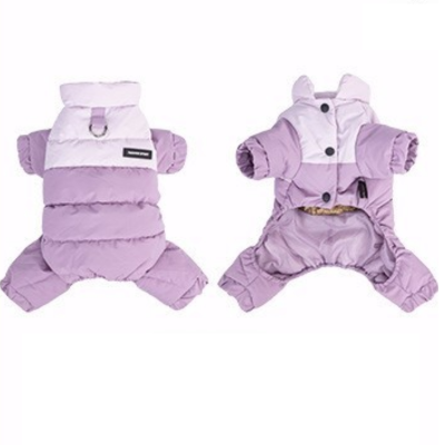 manteau hiver chat mauve