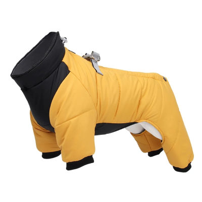 manteau hiver pour chat duvet jaune