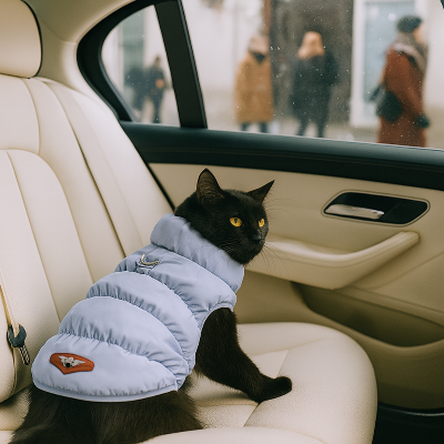 manteau hiver pour chat opale chat noir