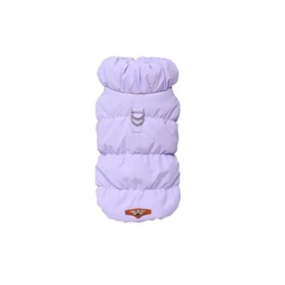 manteau hiver pour chat mauve