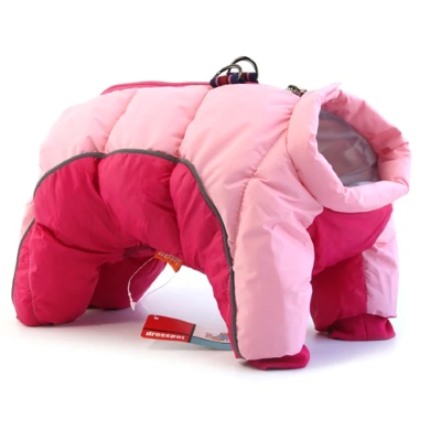manteau matelassé pour chat thermique rose