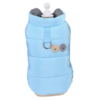 manteau pour chat frileux bleu