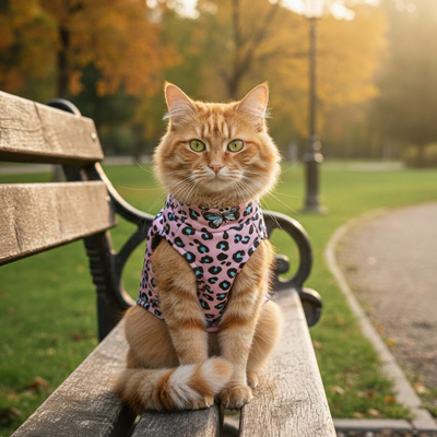 manteau pour chat extérieur papillon sur chat roux