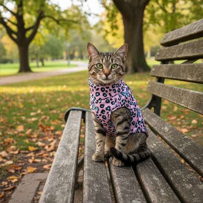 manteau pour chat extérieur papillon sur chat