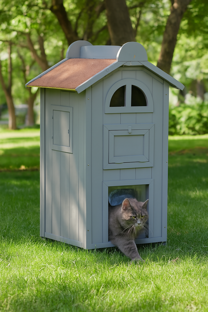 niche pour chat maisonnette jardin