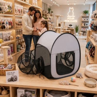 parc a chat extérieur en boutique