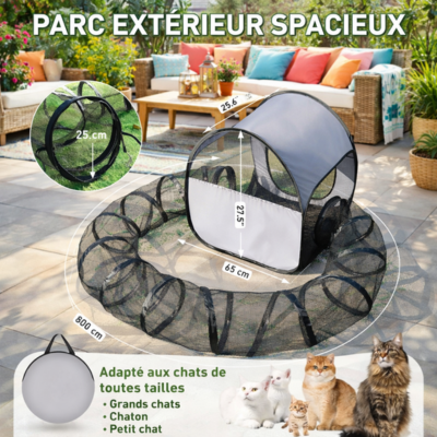 parc a chat extérieur Design dimensions