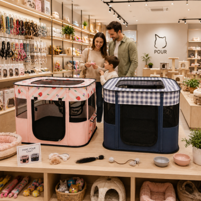 parc a chat extérieur en boutique