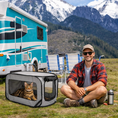 parc a chat extérieur camping