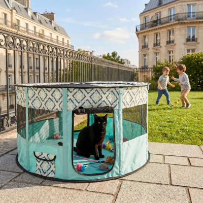 parc pour chat extérieur