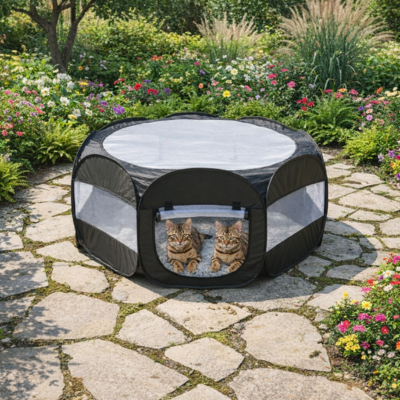 enclos anti-fugue pour chat