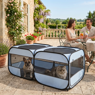 parc pour chat Double extérieur