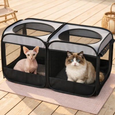 parc pour chat extérieur Double multi-chats