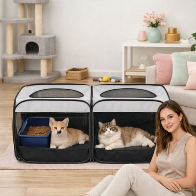parc pour chat Double intérieur