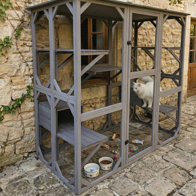 parc pour chats extérieur communicant fenêtre