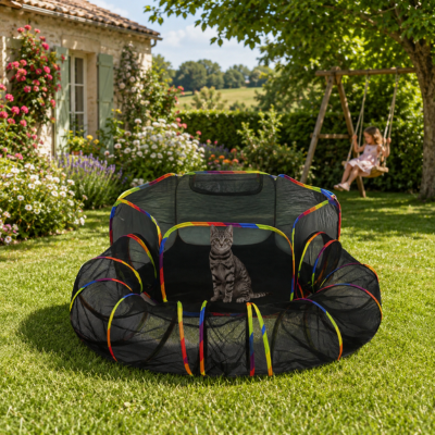 parc pour chats extérieur sécurisé