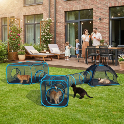 parc pour chats extérieur multi-chats