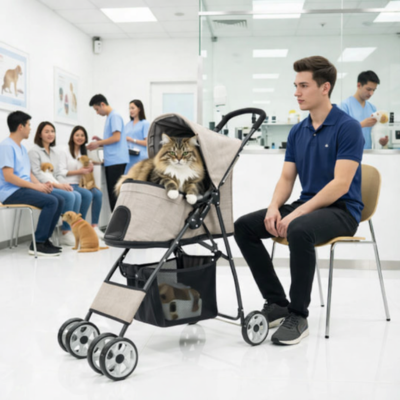 poussette animaux légère vétérinaire