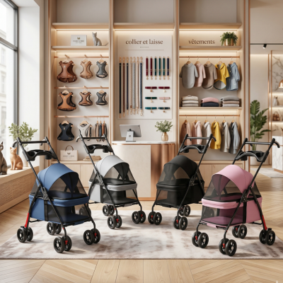 poussette animaux pour le plein air couleurs disponibles