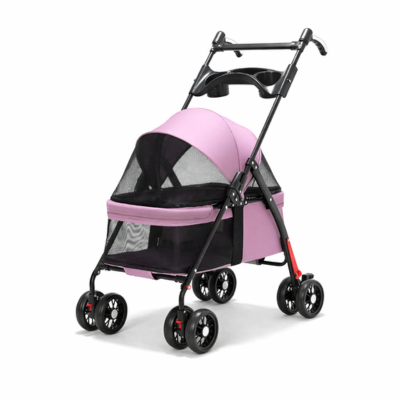 poussette animaux Plein Air rose