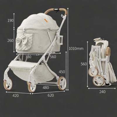 poussette animaux dimensions