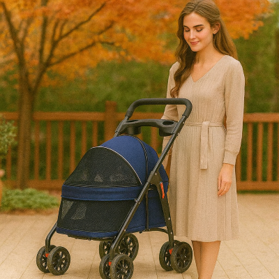 poussette animaux pliable et légère extérieure