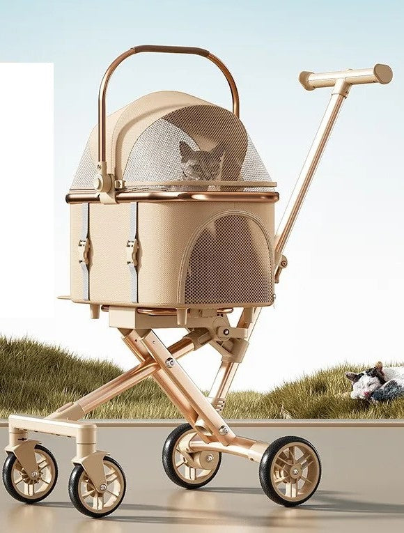 Poussette pliable pour chat Retro