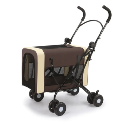 poussette chat détachable brune