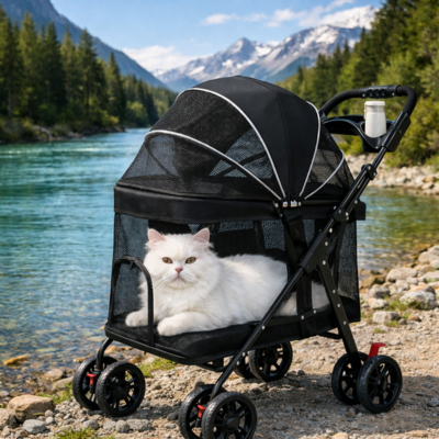 poussette chat pliable toutes saisons