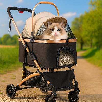 poussette chat pliable et amovible luxe chat