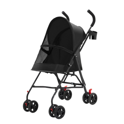 poussette chat pliable noire