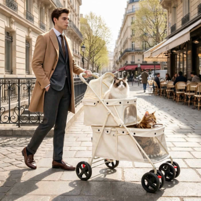 poussette pour chat double