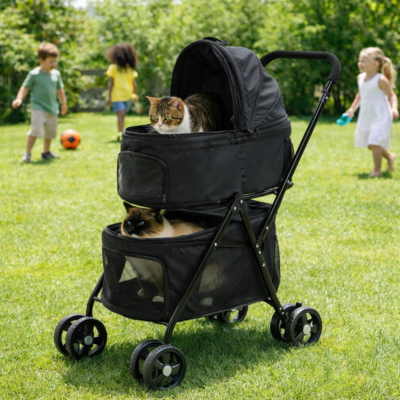poussette pour animaux double étage