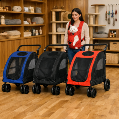poussette pour chat chariot plilable couleurs