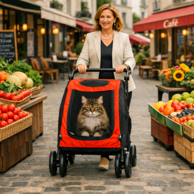 poussette pour chat chariot plilable pour marche