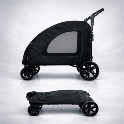 poussette pour chat chariot plilable pliée