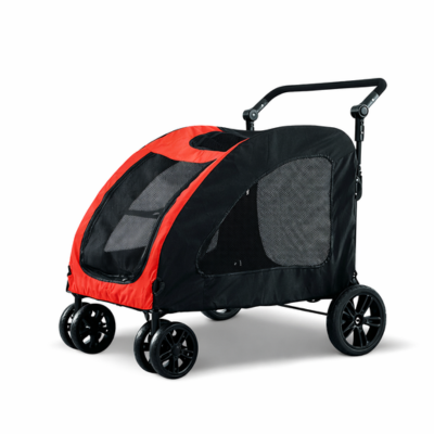 poussette pour chat chariot plilable rouge